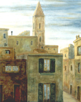 Piazzetta con bivio e campanile