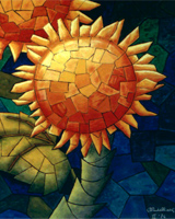 Girasoli a mosaico