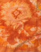 Sciarpa arancio con fiori astratti